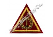 Masonic Regalia Triangled Shape Hands Embroidery Blazer Badge